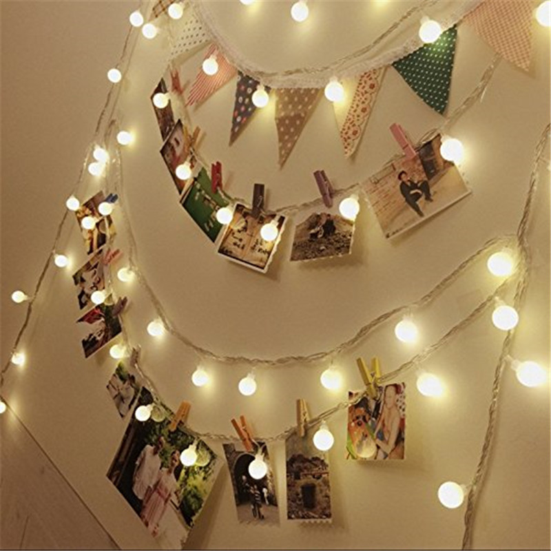 1.5/2/3/4/5/10m/20m 80/160 led fairy girlander boll strängljus globe bröllop heminredning batteri rep lampor