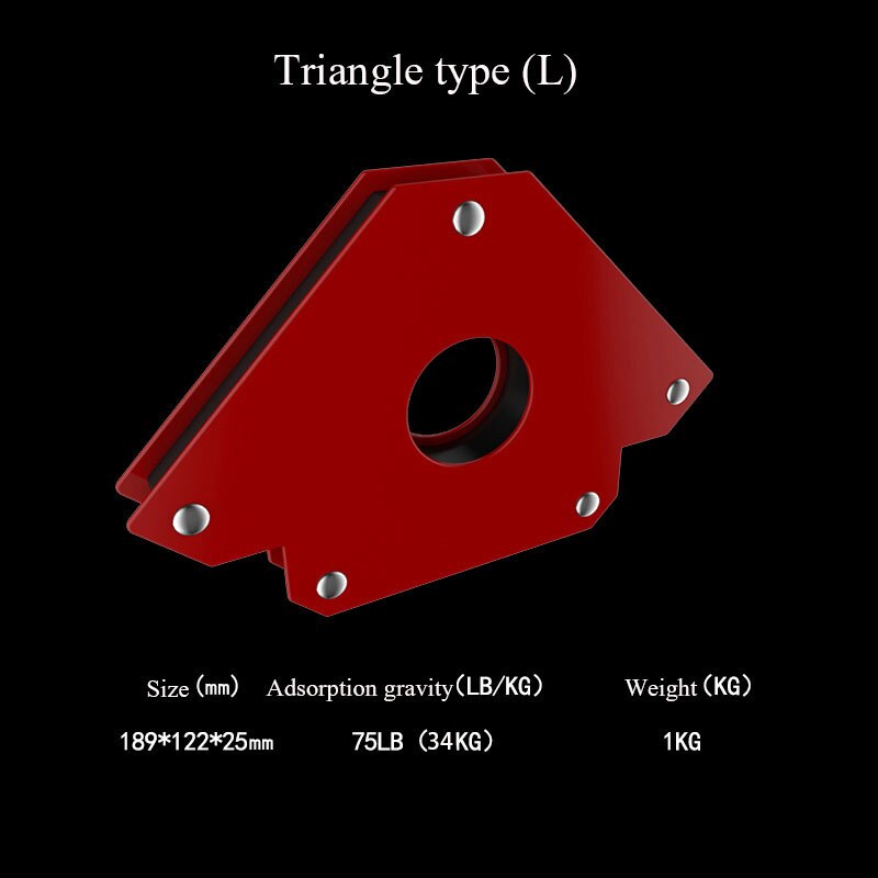 Welding positioner electric welding magnet iron auxiliary tool fixing clip right angle multifunction multi-angle: Triangle L