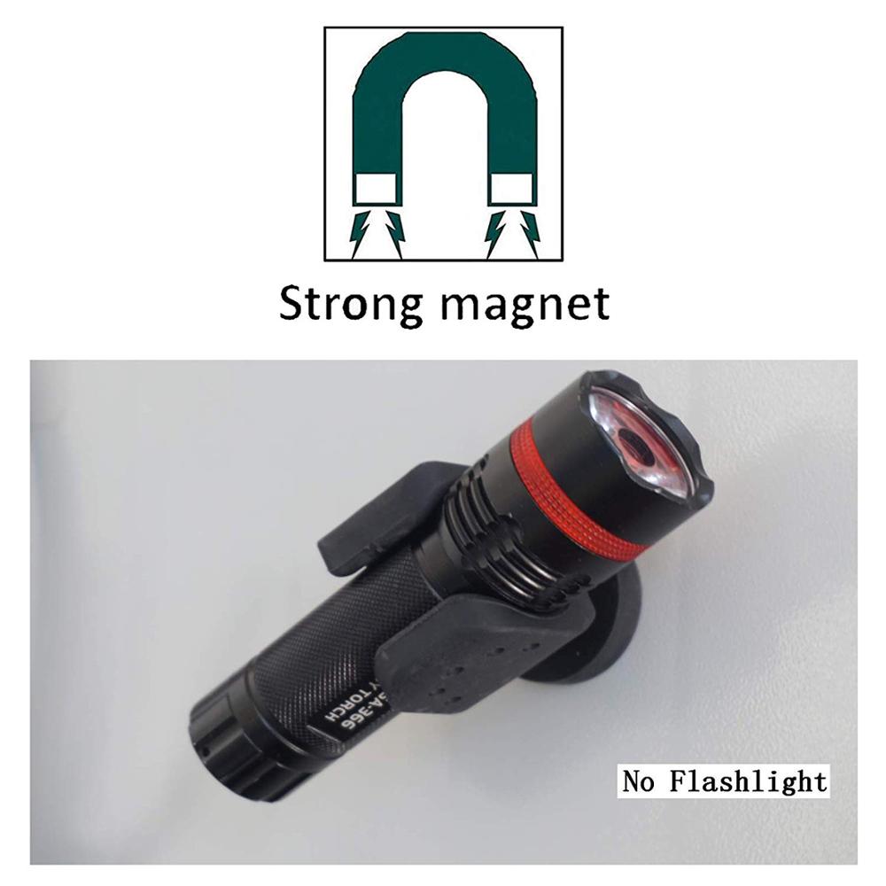 Magnetisk beslag, universelle monteringsbeslag magnetkrog, stærke magneter og fleksibel klemme, rund bundmagnetbeslag med ru
