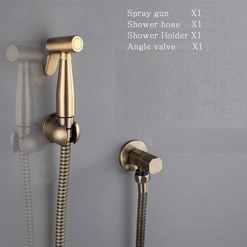 Green bronze Bidet Bathroom Hand Shower Bidet Toilet Sprayer Hygienic Shower Bidet Tap Wall Mount Bidet Faucet