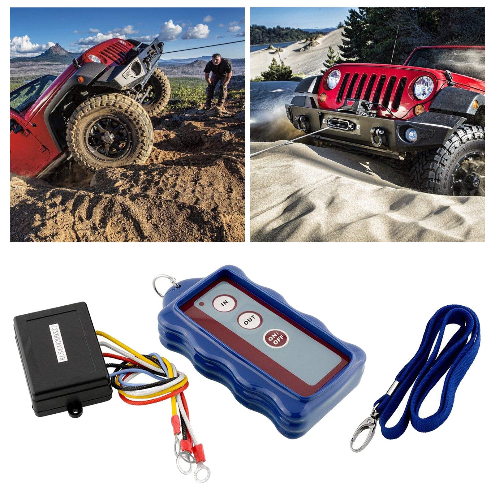 12V 433MHz Winch Remote Control Switch Universal For ATV SUV Car Truck Easy To Install