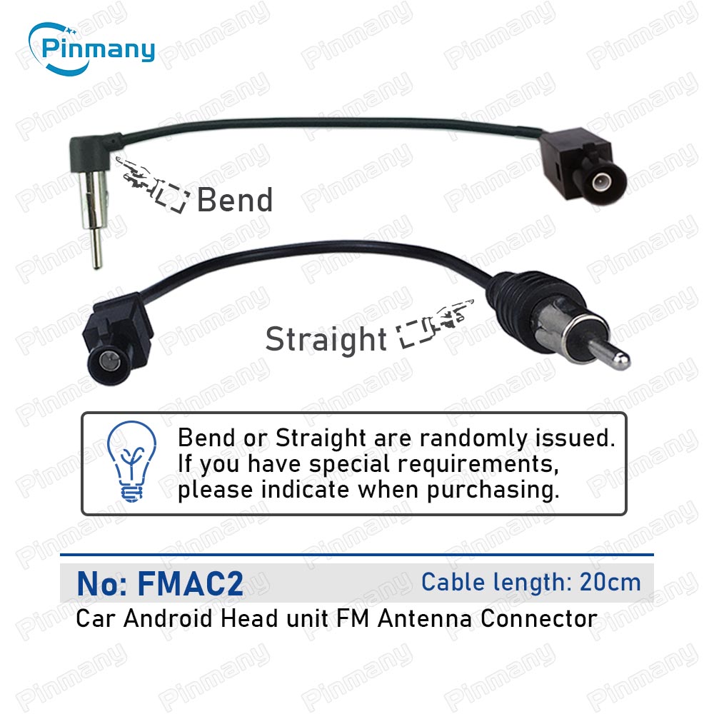 Car Stereo Audio Antenna Adapter Vehicle FM AM Radio Aerial Extension Android head unit elbow Antenna Male To Female Plug Cable: WHITE