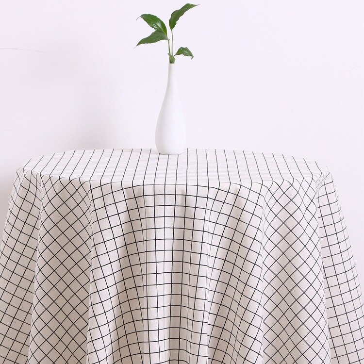 150 cmx 100cm bomull og lin stoff duk gardin stoff rutete sofahandmadefabric diy klær sy 101: Liten baige