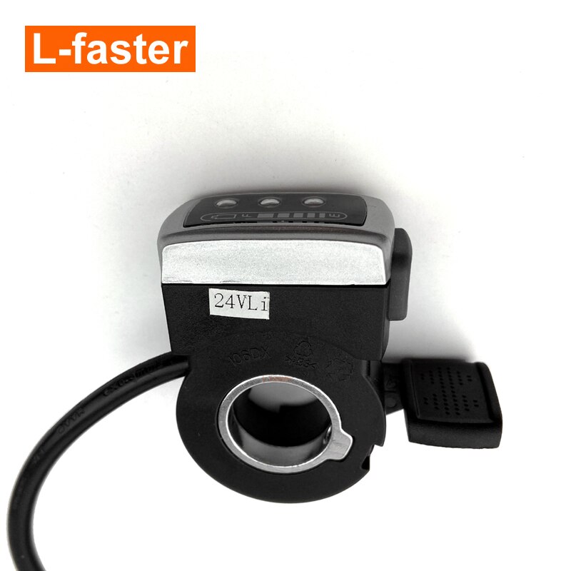24V/36V/48V Electric Bike Thumb Throttle Wuxing Finger Speed Accelerator With Battery Indicator For Mountain Bicycle E-Scooter