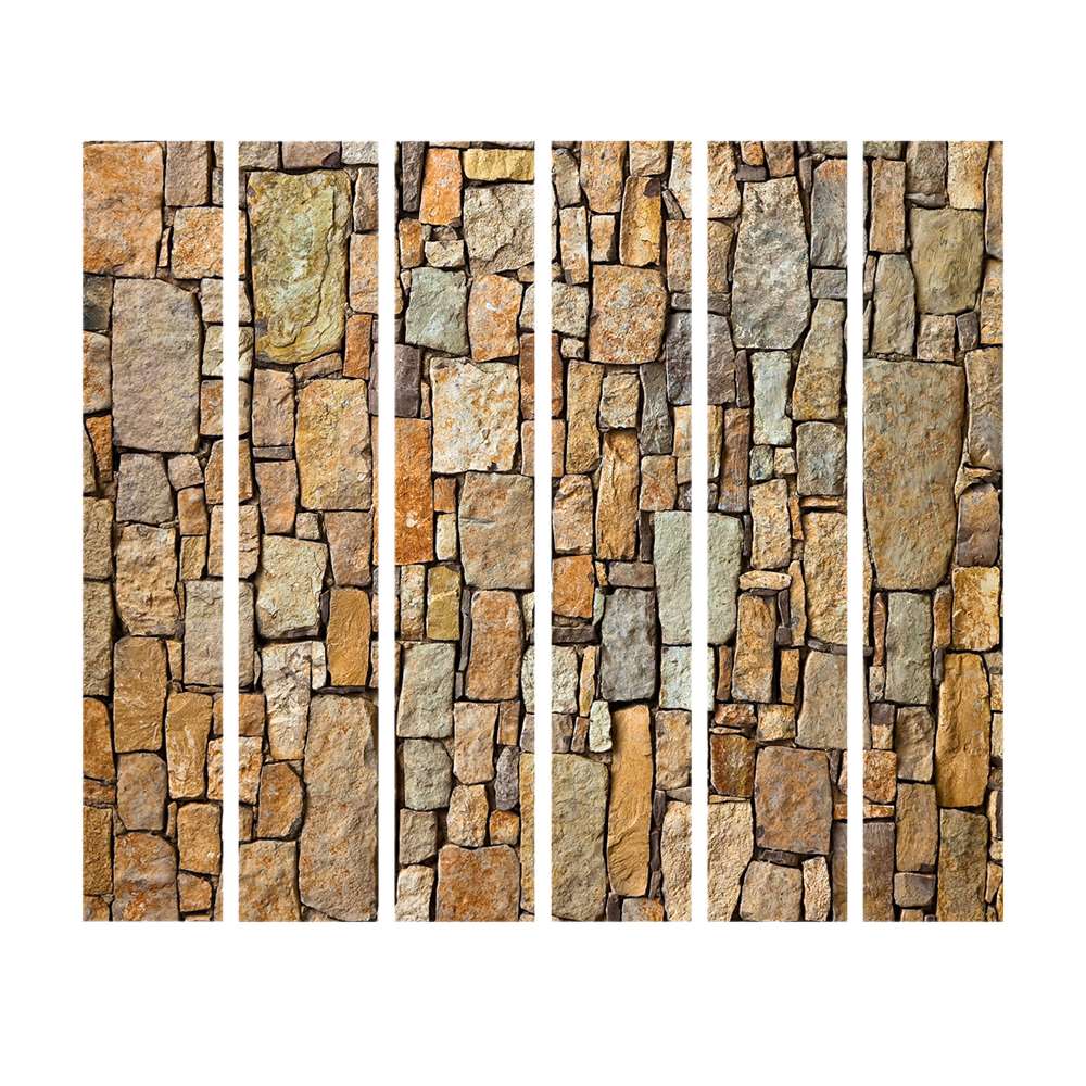 6pcs/set 3D Stone Staircase Stair Riser Floor Sticker Self Adhesive DIY Stairway Brick Texture Decorative Wall Stickers