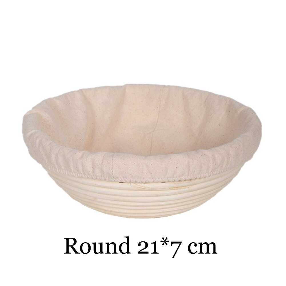 Rattan Bread Proofing Basket Natural Oval Rattan Wicker Dough Fermentation Sourdough Banneton Bread Basket: Round21x7
