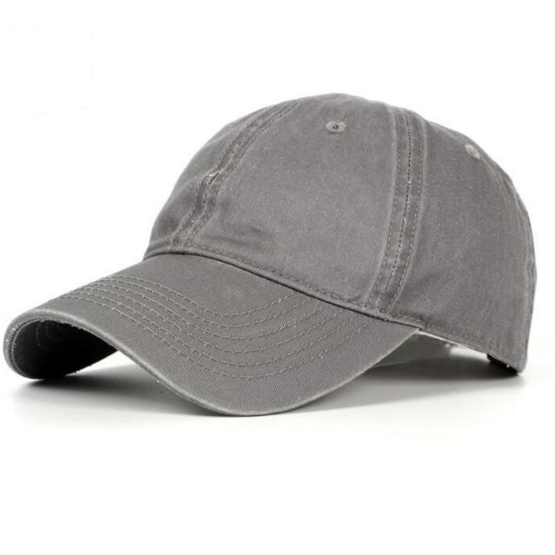 Lake blue Turquoise solid baseball cap hat Denim Jean hat leisure cap spring outdoor sun hat men women do old style water wash: grey