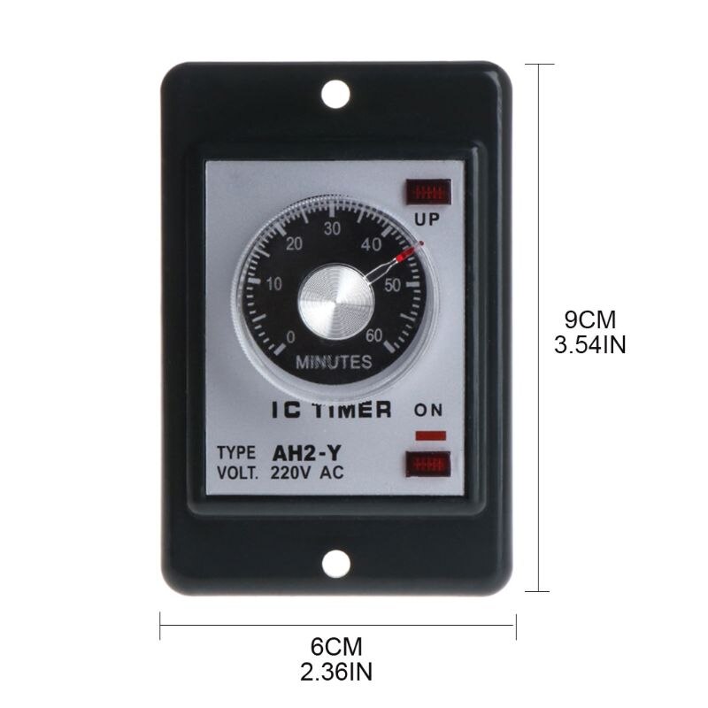 AC 220V AH2-Y Power On Delay Timer High Accuracy 1/3/5/10/30/60 Seconds 3/6/10/30/60 Minutes