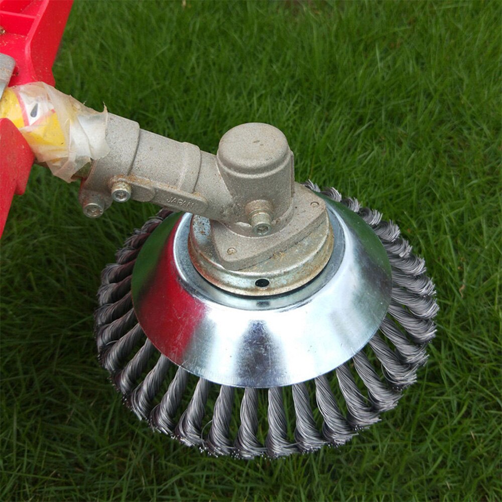 8inch Carbon Steel Wire Break-Proof Rounded Edge Trimmer Edge Head Power Lawn Mower Garden Brush Lawn Mower