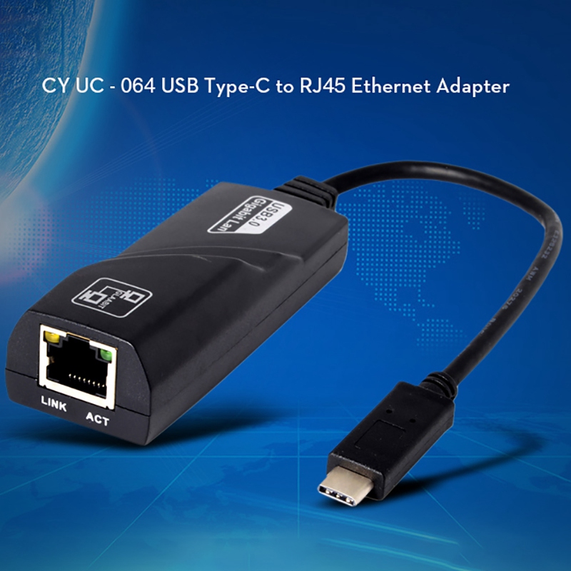 Uc-064 Usb 3.0 5 gbit/s type-c à 1000Mbps Gigabit Ethernet adaptateur réseau Lan pour Rj45 Ipv6 Ieee 802.3Az