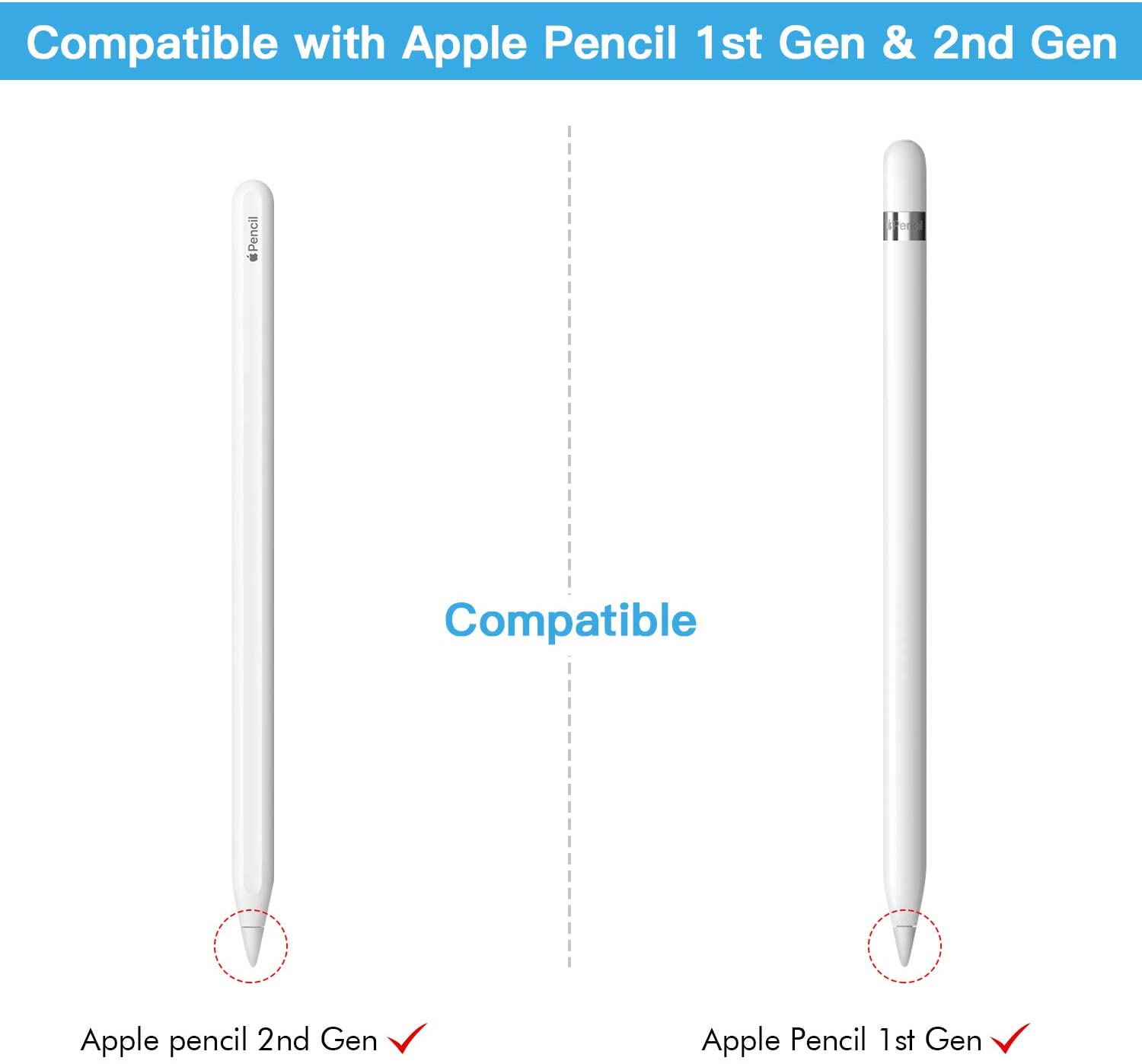 Tip for Apple Pencil Tip Nib for Apple Pencil 1st 2nd Generation Soft &amp; Hard Nib for iPad Pencil Tip Used for 4 Years