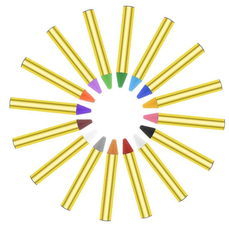 16pcs/1set Halloween Face Color Crayons Transparent Children Painted Face Crayons Boxed Friendly Environmentally Non-toxic N6V2