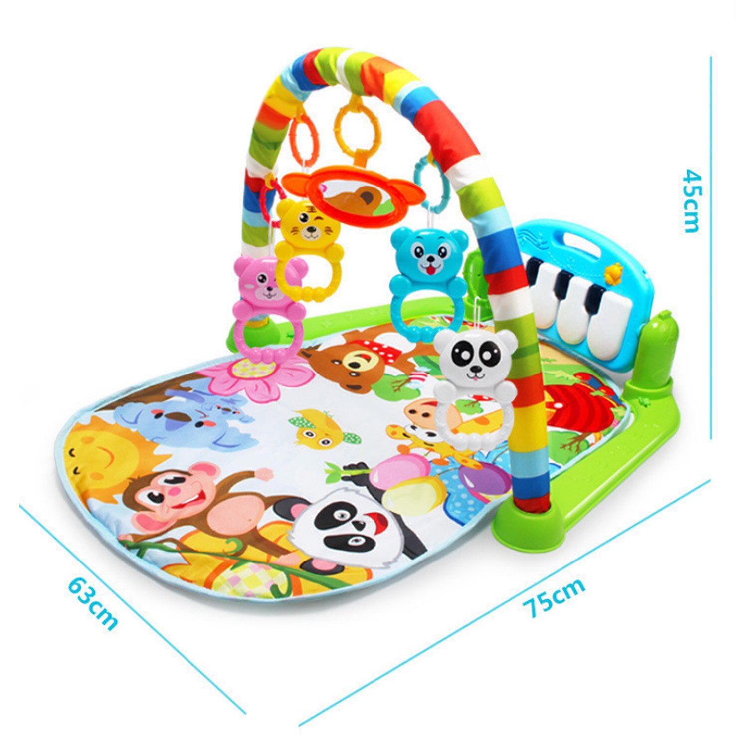 Baby Spelen Muziek Mat Tapijt Kids Kruipen Tapijt Muziek Pedaal Piano Activiteit Gym Fitness Rack Mat Tapijt Voor Baby Gym activiteit Matten