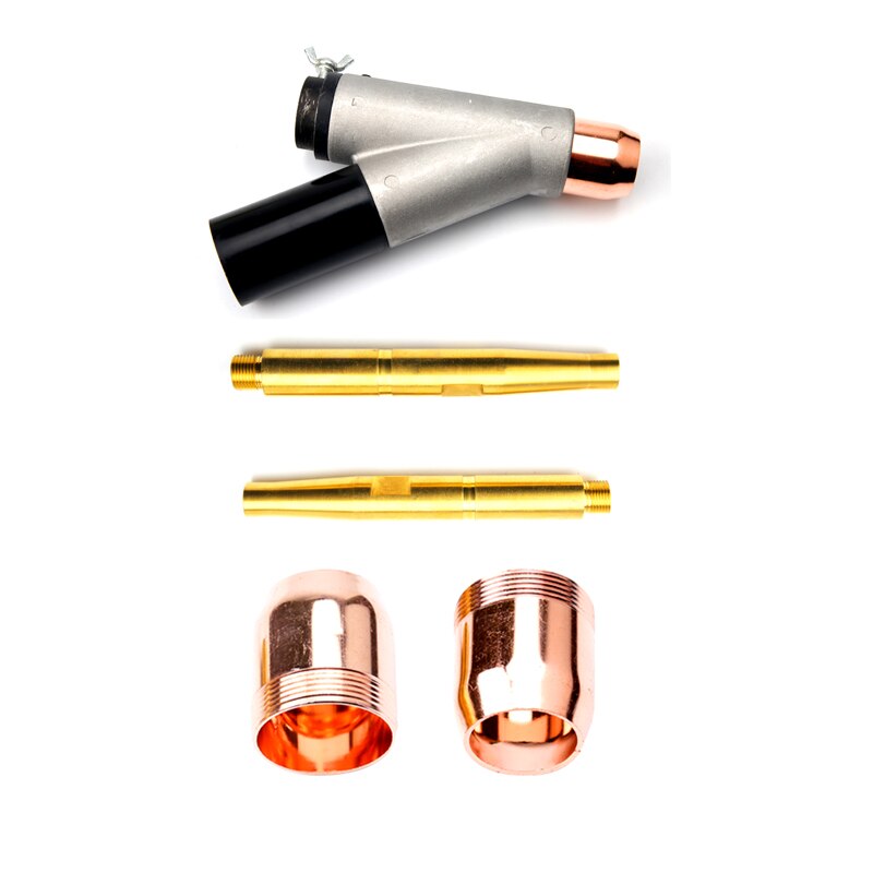 3pcs Submerged Arc Welding Machine Accessories Copper Protection Nozzle Connecting Rod Tee Flux Funnel