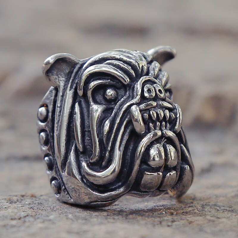 Anillo de acero inoxidable Hippie para hombre y niño, anillos de animales Punk Rock, joyería Vintage Hip Hop, ,