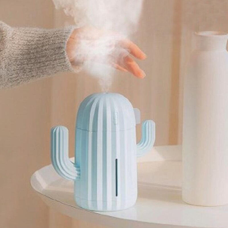 340ML USB kaktus nawilżacz powietrza dyfuzor robić aromaterapii mgła producent Fogger mini aromat Atomizer samochodowy dyfuzor olejku dla domu