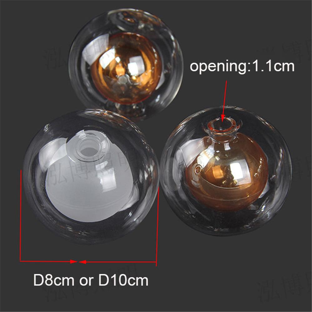 Abat-jour en verre Globe blanc clair pour ampoules G4 D8cm D10cm remplacement de l'abat-jour pour Lustre suspension lampe Lustre accessoires pièces