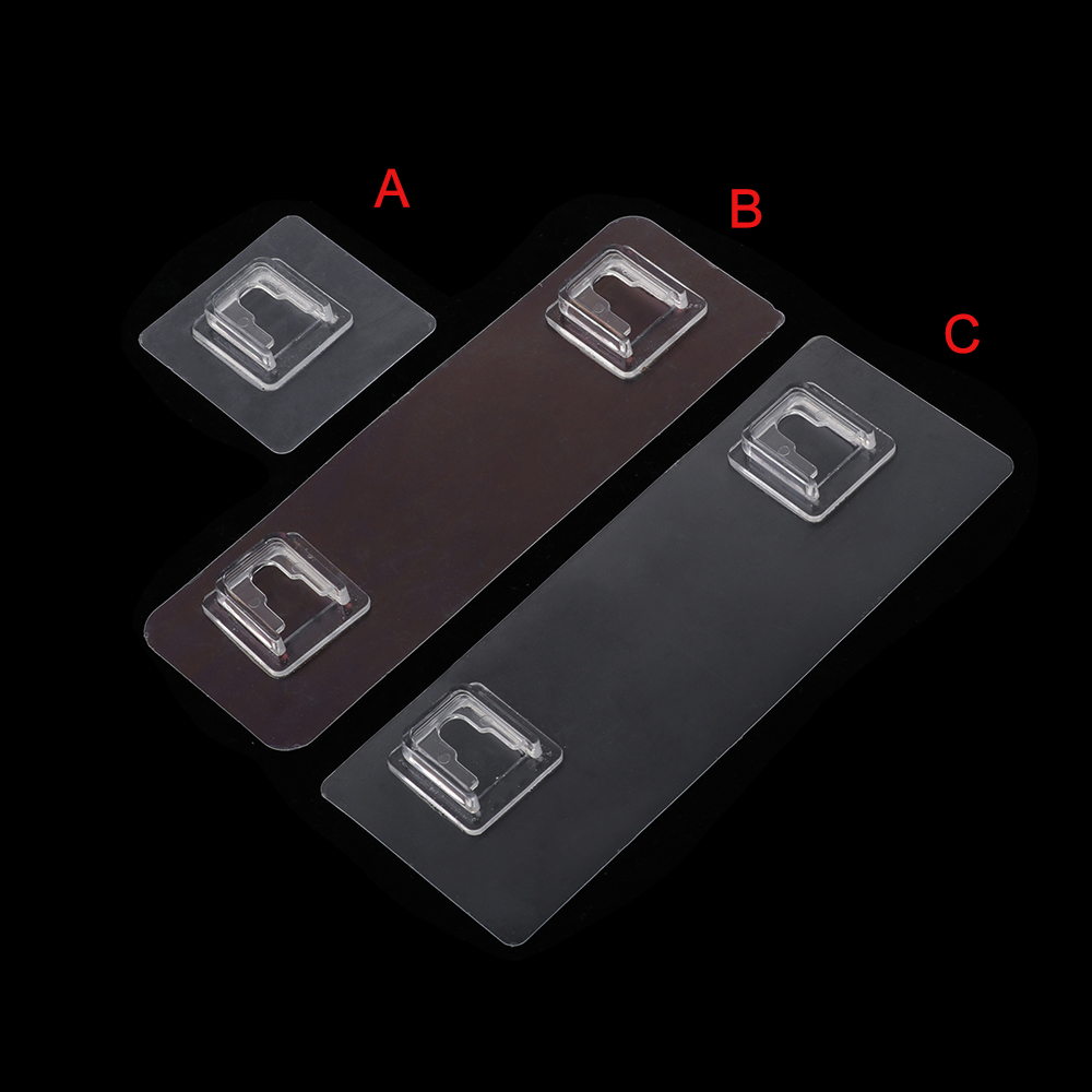 2/5 stuks universele transparante, traceerbare, sterk klevende haaksticker voor badkamerplanken, waterdichte keuken, muurhaakhanger