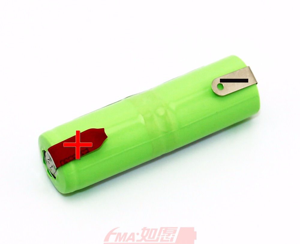 Ni-mh 2.4V 1300mAh Oplaadbare Batterij w/Tabs voor Tandenborstel Braun Oral-B Sonic Complete 4717 Scheermes 17290C2SL 17x56mm