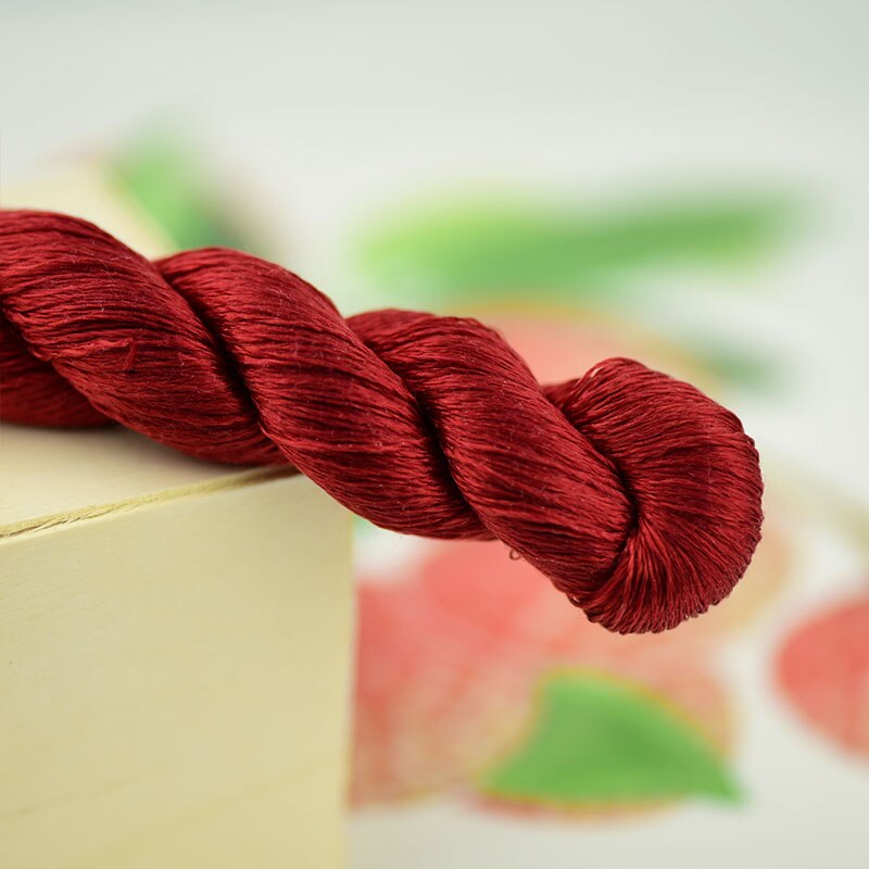 1pcs 400m 100% silk thread silk embroidery thread hand embroidery embroider cross stitch red series 13 gradient colors: 9