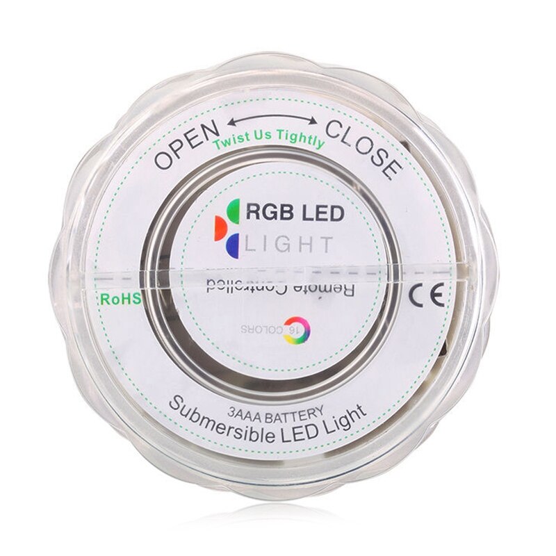 2PCS 10 LED Submersible Light UNDERWATER RGB POOL/BATH/SPA Light+Remote Control