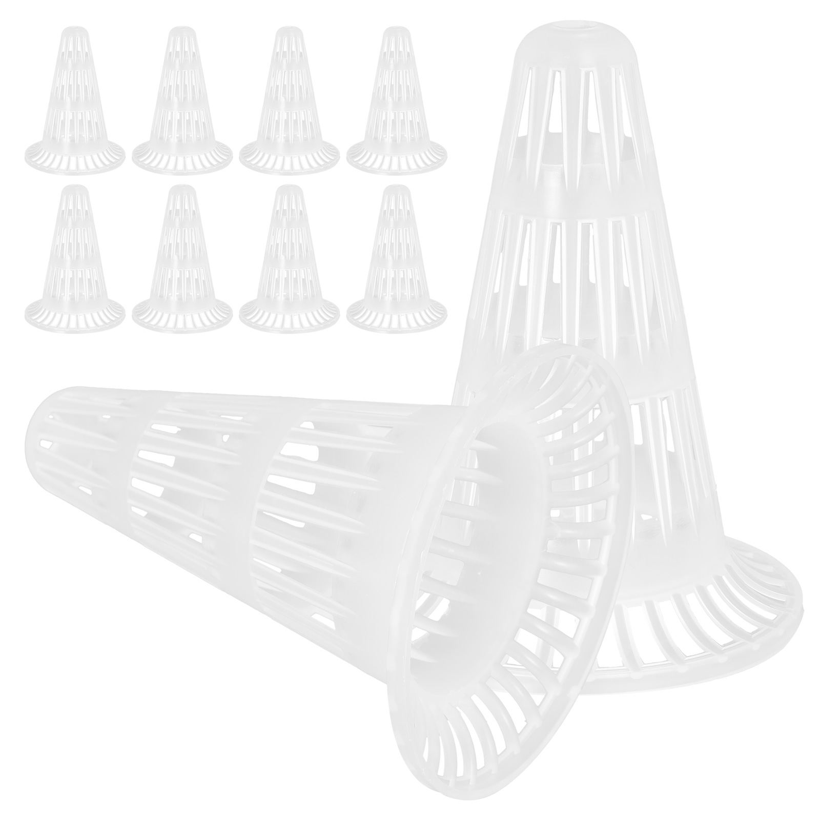 10 pezzi di copertura del filtro dell'acqua vaso di fiori tappetino di drenaggio terrario pianta Pp fioriere griglia pad: Rosso