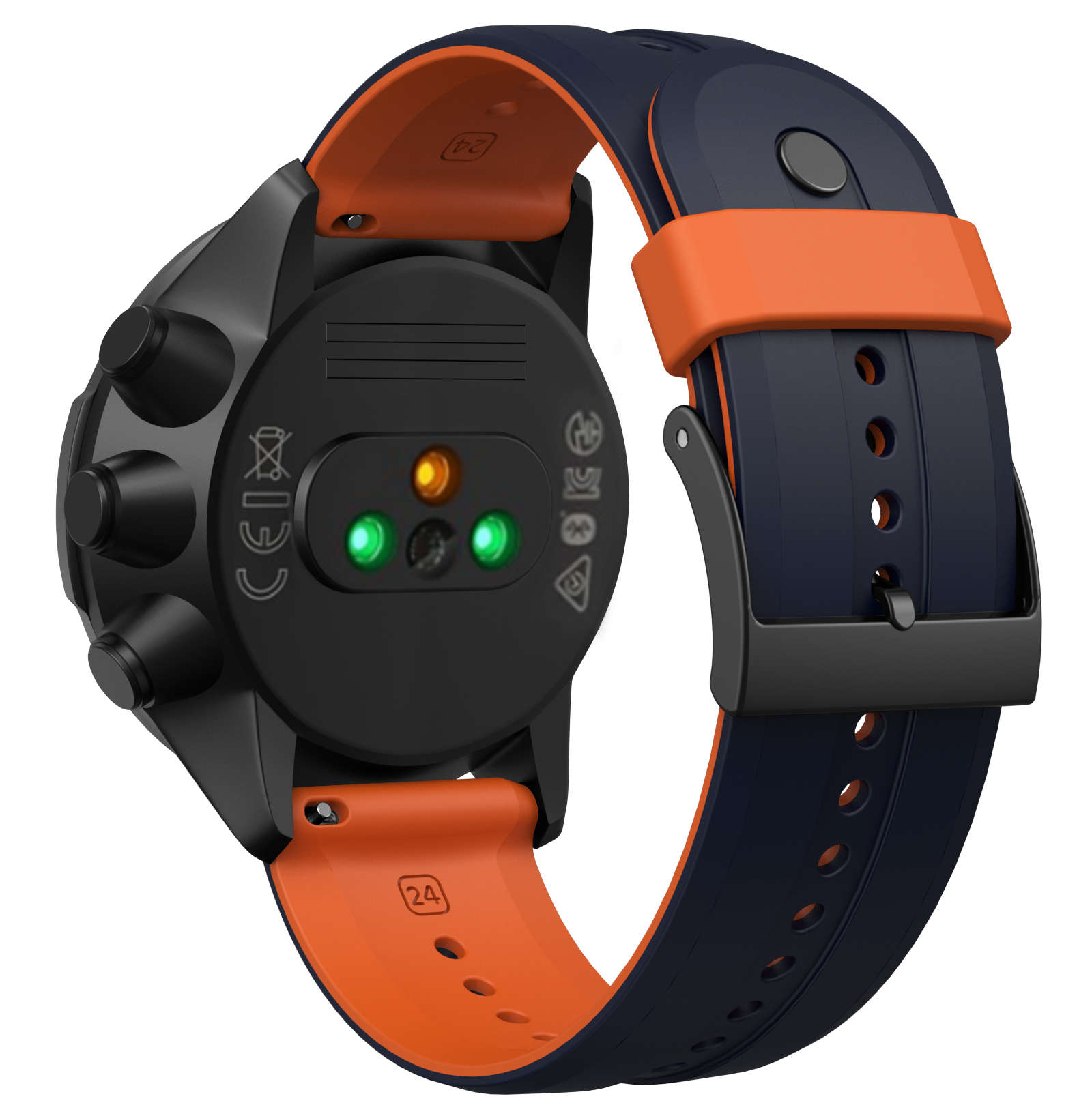 Correa de silicona de colores dobles de 24mm para pulsera Suunto 7, pulsera para reloj Suunto 9, correa deportiva para Suunto 9 Baro/Spartan