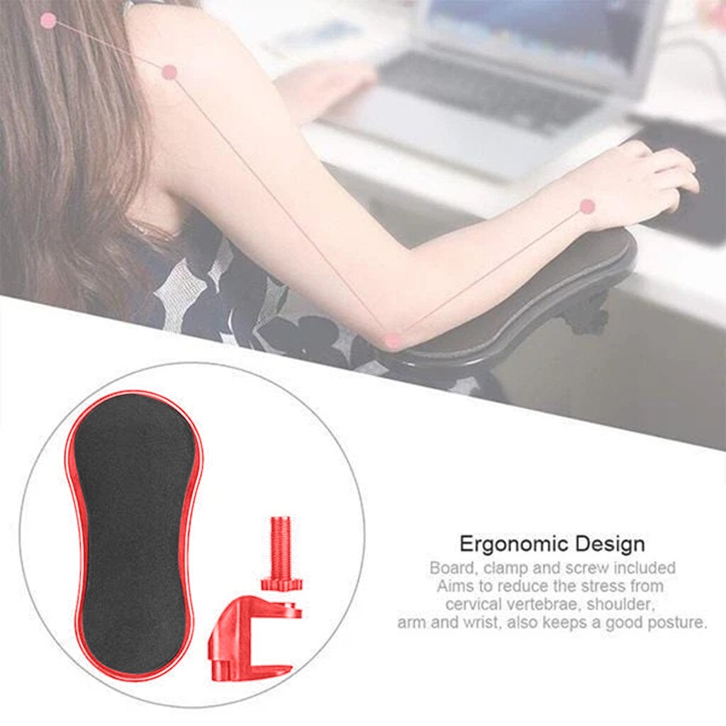 Attachable Armrest Pad Plastic Desk Computer Arm Support Mouse Pads Arm Wrist Rests Chair Extender Hand Shoulder Rest Pads #15