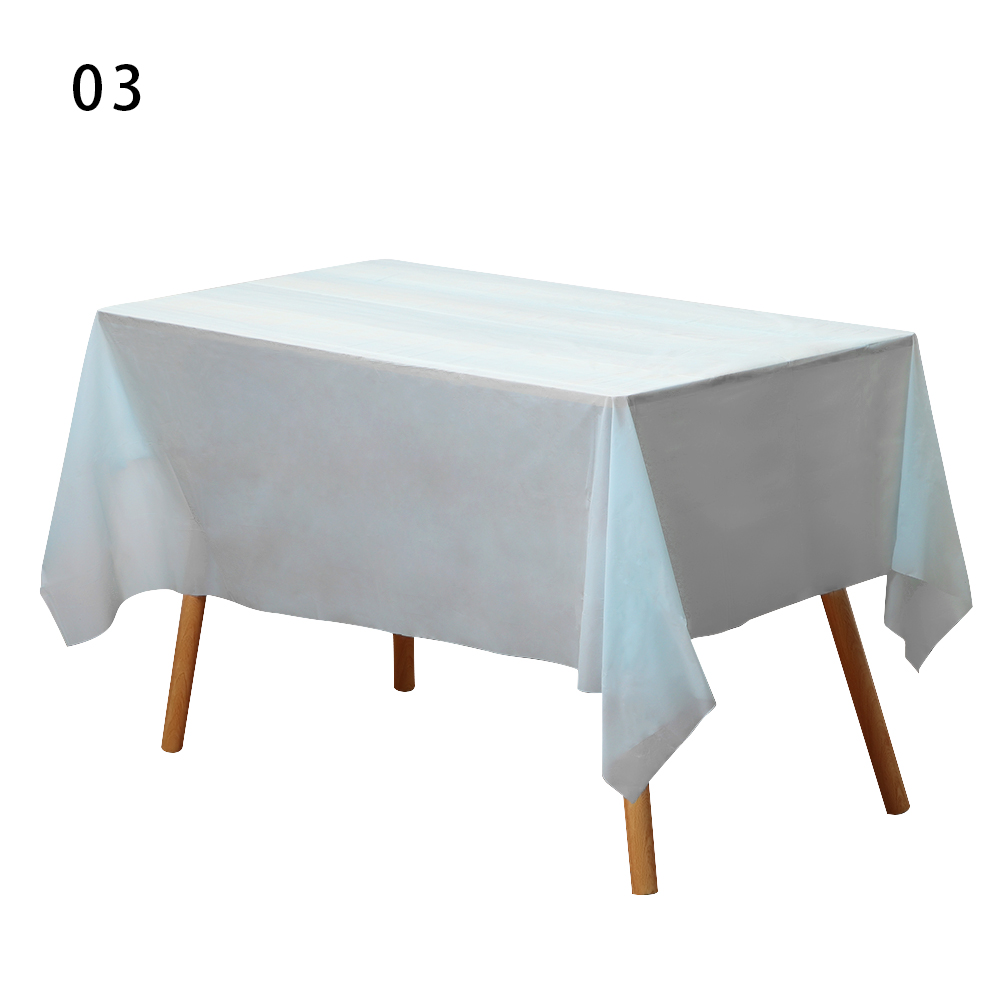Disposable Plastic Tablecloth Rectangle covers Wipe Clean Party Decoration Wedding Supplies Large Home Decor Convenient: blue