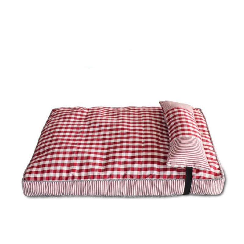 Lit en treillis doux pour animaux de compagnie, petit moyen chien, nid doux pour chiens, banc de relaxation de maison lavable toutes saisons chat chiot tapis de chenil: Red / S