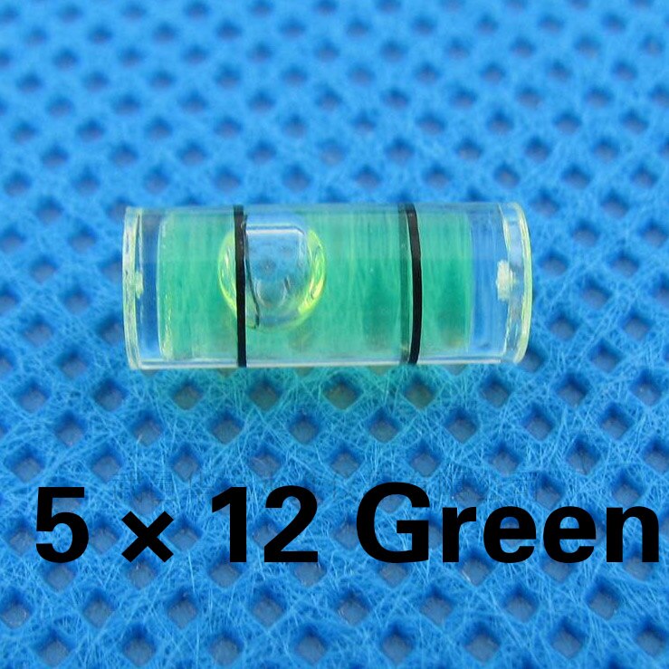 HACCURY Acrylic Bubble level Water level vials meter Mini spirit level measurement instrument: 5x12 Green
