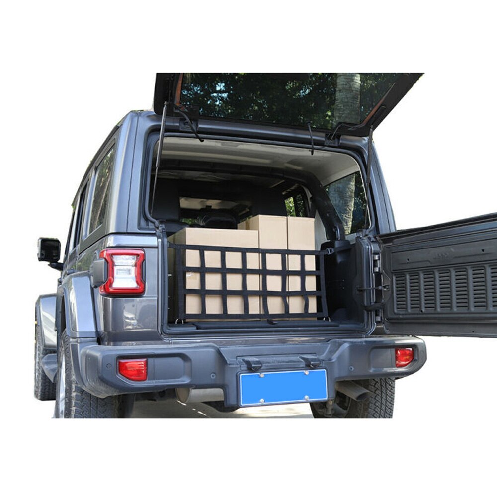Køretøjs bagagerum fragt bagage mesh blok bezel netudskiftning til jeep wrangler jk  jl 2007 net tilbehør