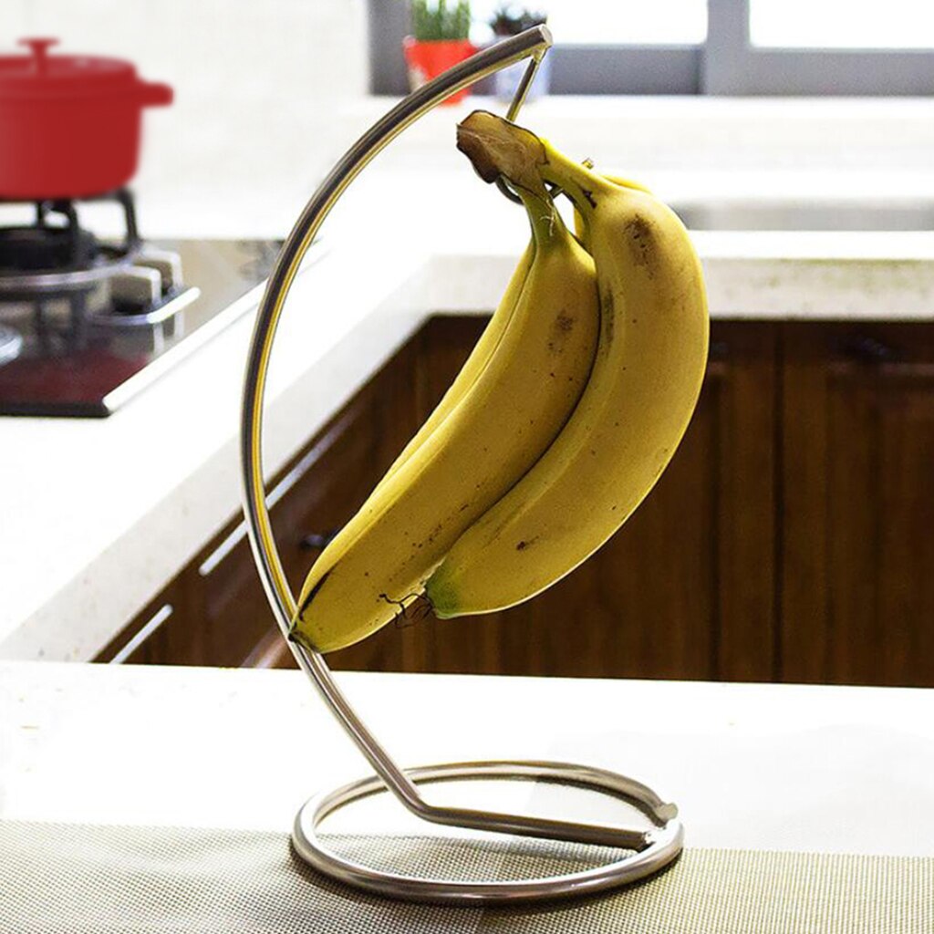 Bänkskiva frukt förvaring arrangör bambu banan krok hängare stativ fityle diversifierade skafferi fungerar frukt ställ banan hållare