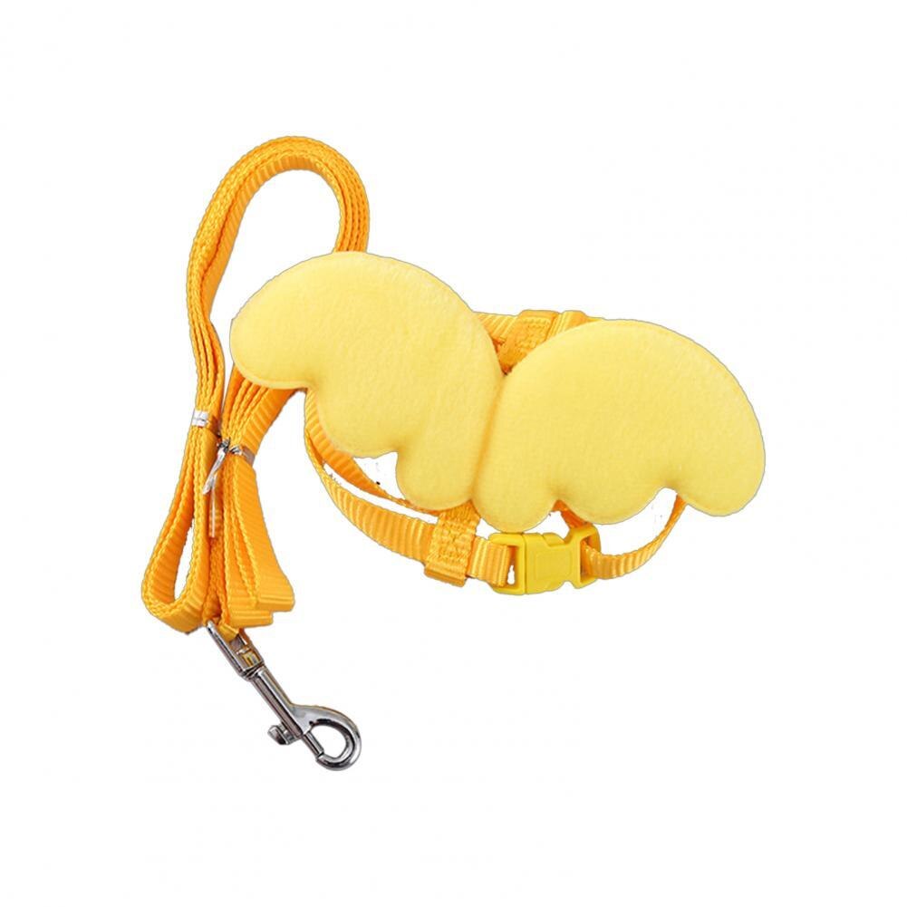 Harnais de canard à d'aile, boucle Flexible, corde longue de couleur unie, joli harnais de canard facile à porter pour Animal: YELLOW / XS