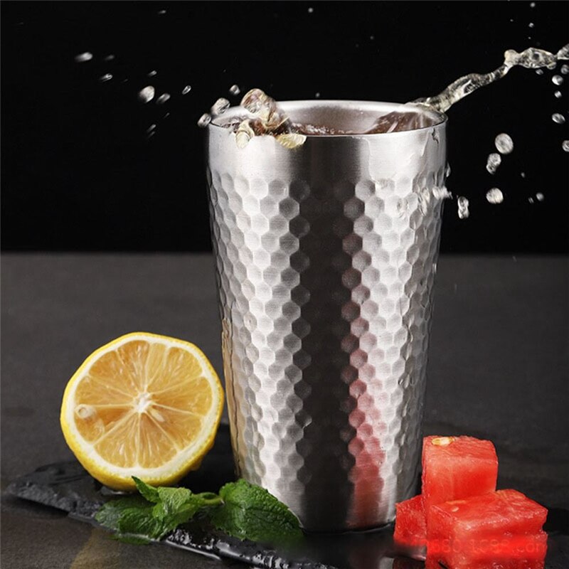 Stackable Stainless Steel Beer Cups Unbreakable Drinkware Bar Mug Double Layer Mugs Coffee Tea Cup