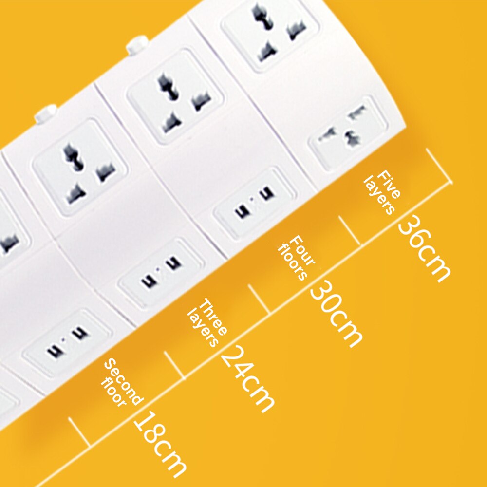 1-5 -etterslep vertikal stikkontakt powerboard 9 måter forlengelse vertikal tårnkontakt 6 usb -havn utløpslader makt stripe -beskytter