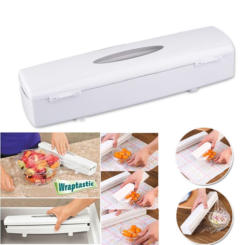 Foil Cling Film Cutter Plastic Wrap Dispenser With Cutter Plastic Cling Wrap Dispenser Kitchen Food Accessories