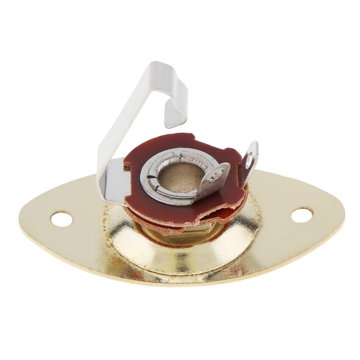 Gold Oval Output Jack Socket Bass / Electric Guitar