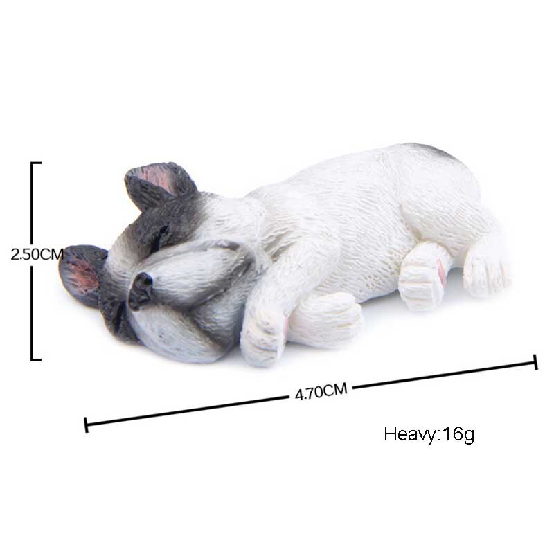 Söpö nukkuva jääkaappimagneetit eläin uninen sarja kawaii corgi koirat shiba inu pvc hahmot lelut koriste jääkaappi tahna: Ruskea