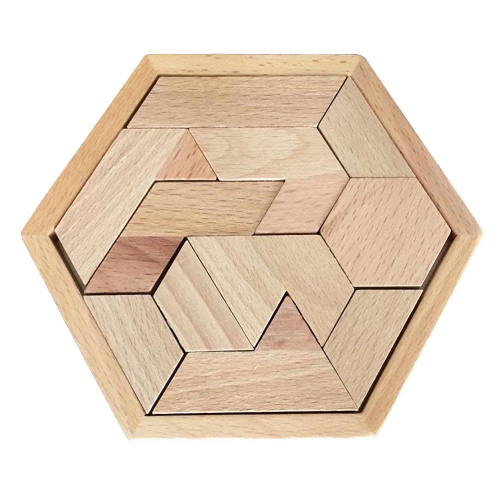 Funny Wood Puzzles Color Geometric Shape Learning Toys Daily Durability Practical Hands-on Ability Training Necessary Fun Toys: C