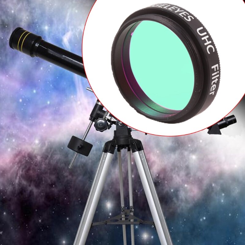 Telescope Eyepiece Filter 1.25 In 31.7mm UHC Light Pollution Reduction Filter Compatible w/ Telescope Lunar Observation