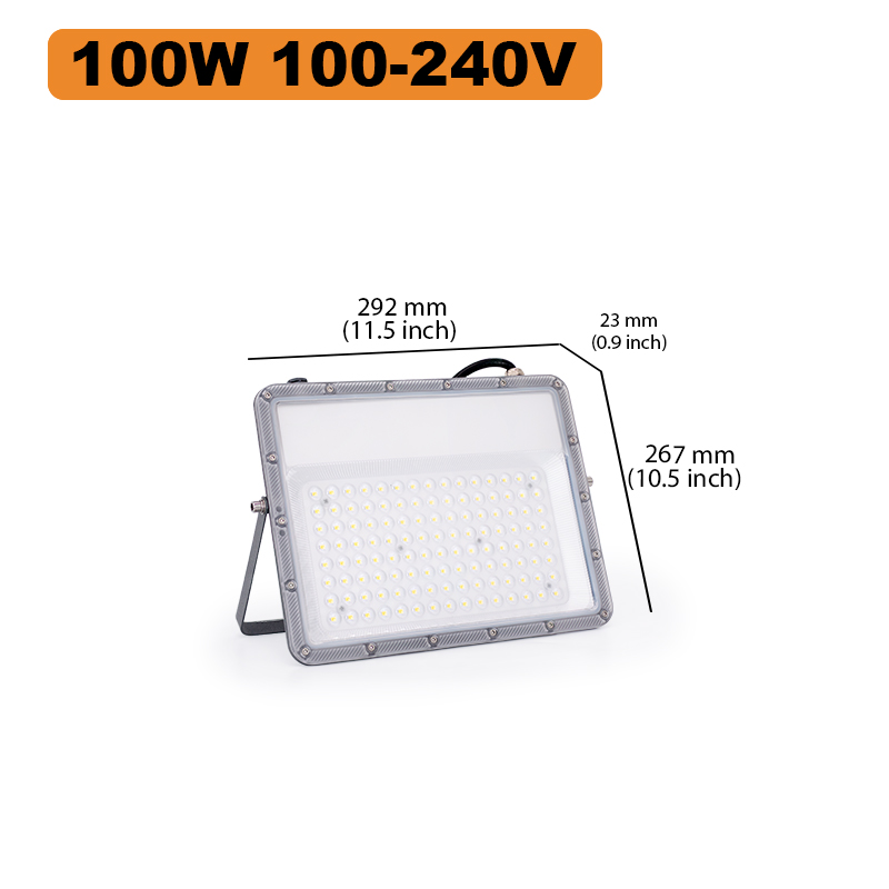 LED-Strahler, IP66, wasserdicht, Reflektor-Flutlicht, ultrahelles Licht, 30 W, 50 W, 100 W, 150 W, 200 W, 300 W, 400 W, Garten- und Hofbeleuchtung: Rot