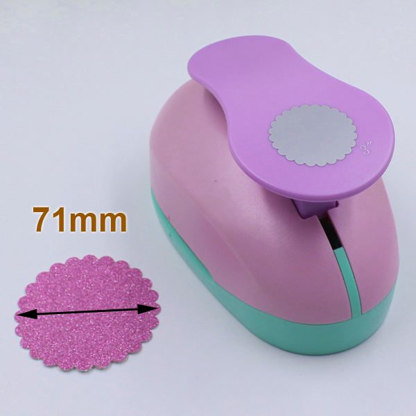Vågcirkel eva foam punch paper puncher scrapbooking cutter hole punch craft punch for diy artwork embossers: 1pc 71mm