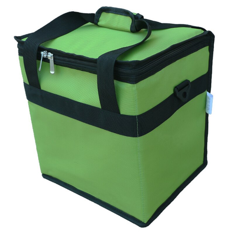 18- liter bærbar håndholdt enkelt skulder taske picnic taske kasse take-out inkubator lille udendørs ispose: Grøn