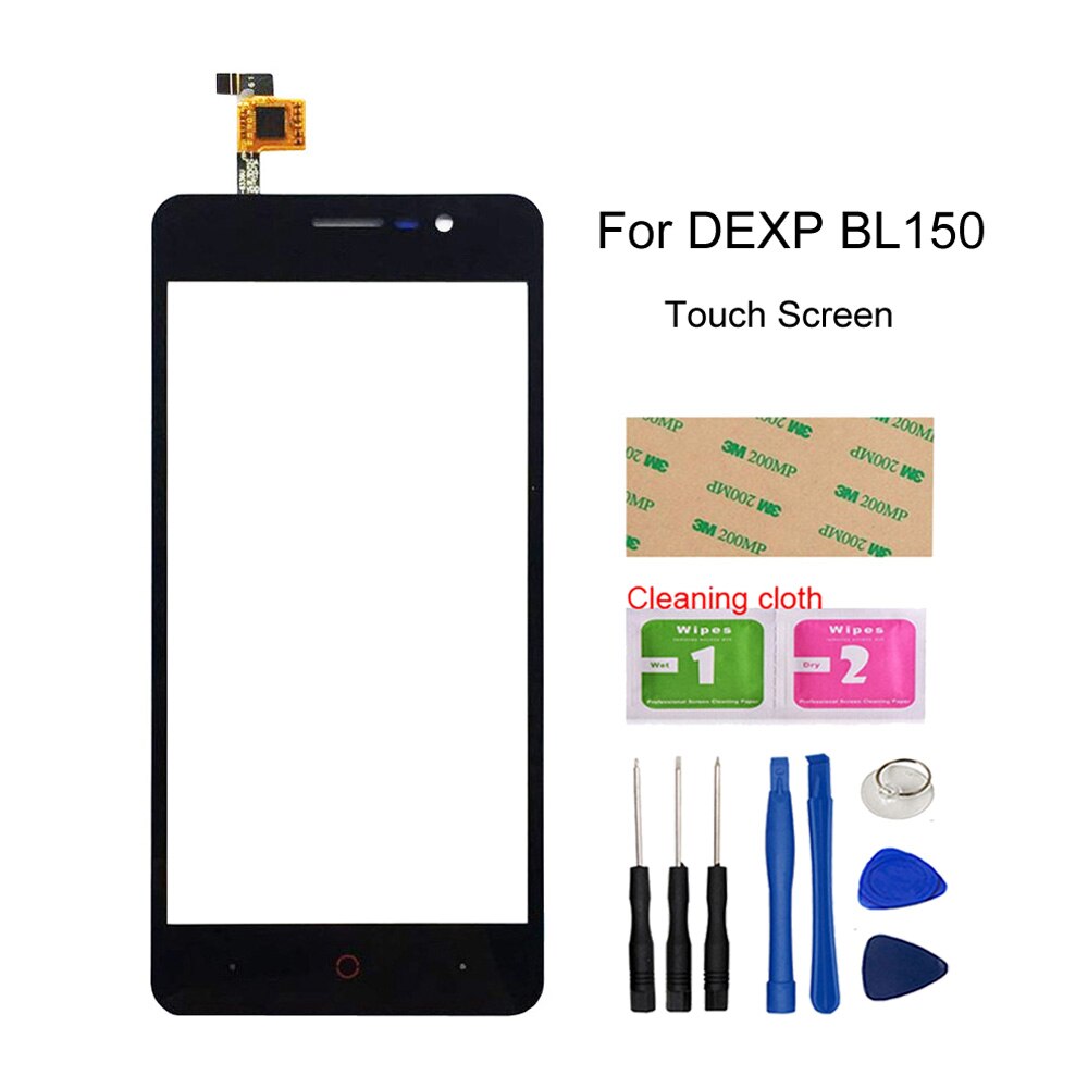 Touch Screen Panel Für DEXP BL150 BS650 Z355 Z455 Touchscreen Digitizer Glas Panel Sensor Front Glas Montage Teile: BL150 Black Tools