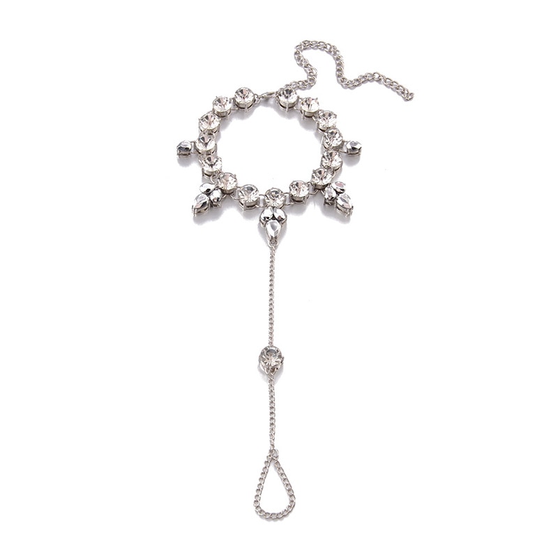 1Pcs Bohemian Crystal Water Anklet Barefoot Sandal Foot Chain Toe Ring Beach Ankle Jewelry For Women