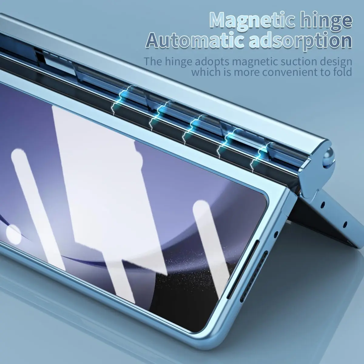 Luxe Pc Case Voor Samsung Galaxy Z Fold 5 3 4 Case Met S Pen En Pen Houder Scharnier Bescherming Ingebouwde Screen Protector Stand