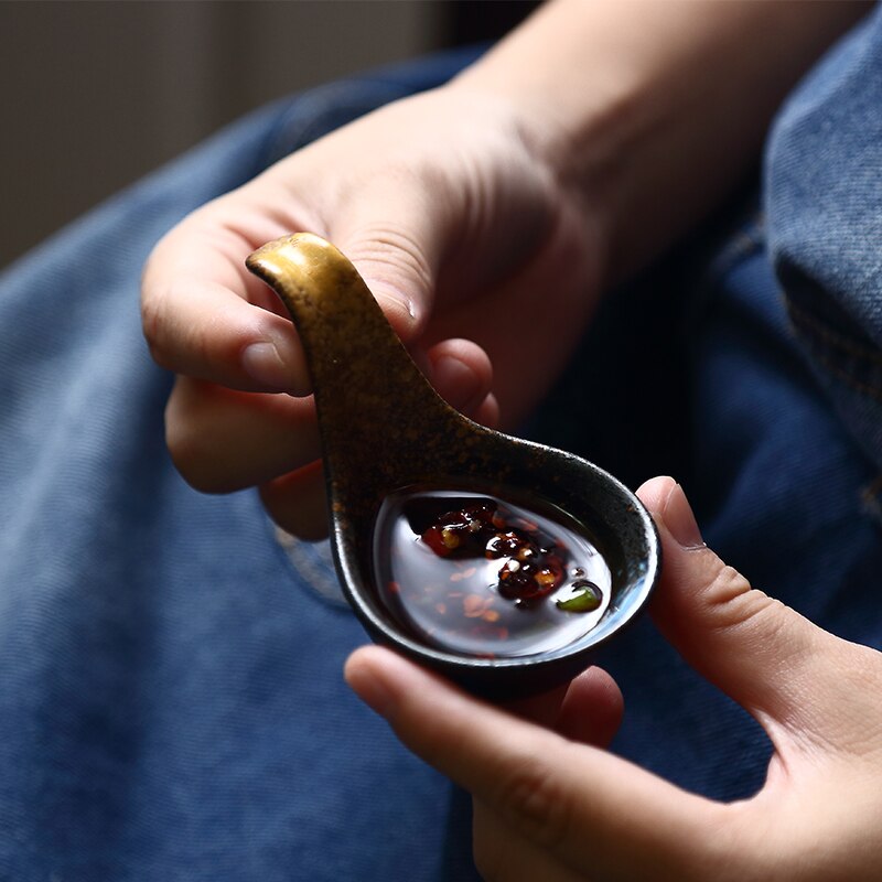 Japanese Style Ceramic Sauce Dish Round Square Household Hotel Small Dish Seasoning Soy Sauce Dish Tableware