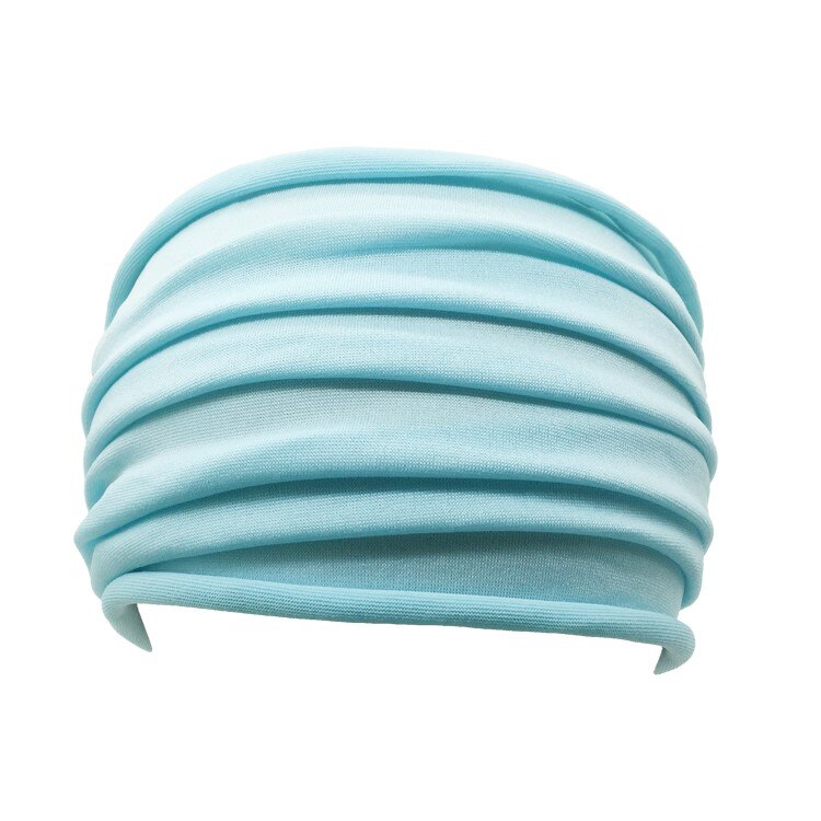 Unisexe loisirs Yoga danse sauvage foulard absorbant la sueur sport bandeau femmes Yoga exercice pli bandeaux vêtements de sport: Bleu ciel