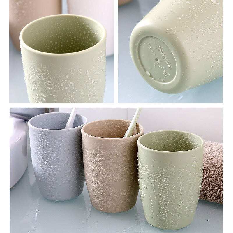 Travel Toothbrush Cup Simple Mug Cup Water Travel Green Wheat Brushing Cup Couple Toothbrush Cup